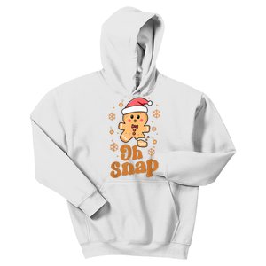 Oh Snap Gingerbread Man Cute Christmas Cookie Baking Team Kids Hoodie