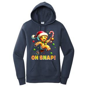 Oh Snap Gingerbread Candy Cane Xmas Christmas Women's Pullover Hoodie