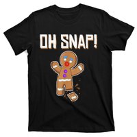 Oh Snap gingerbread man broken leg gingerbread man Oh Snap T-Shirt