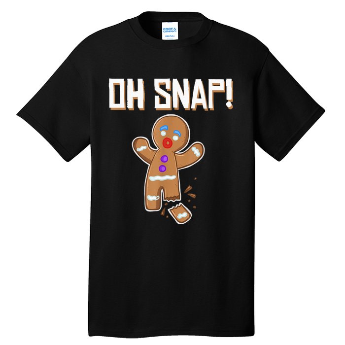 Oh Snap gingerbread man broken leg gingerbread man Oh Snap Tall T-Shirt