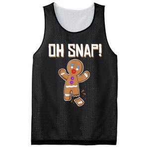 Oh Snap gingerbread man broken leg gingerbread man Oh Snap Mesh Reversible Basketball Jersey Tank