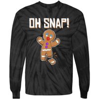 Oh Snap gingerbread man broken leg gingerbread man Oh Snap Tie-Dye Long Sleeve Shirt