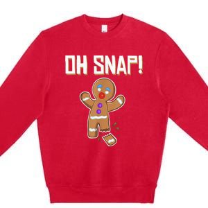 Oh Snap gingerbread man broken leg gingerbread man Oh Snap Premium Crewneck Sweatshirt