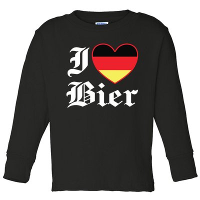 Oktoberfest Shirts German I Love Beer Octoberfest Toddler Long Sleeve Shirt