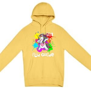 Out Second Grade Dabbing 2Nd Grade Graduation Unicorn Gift Premium Pullover Hoodie