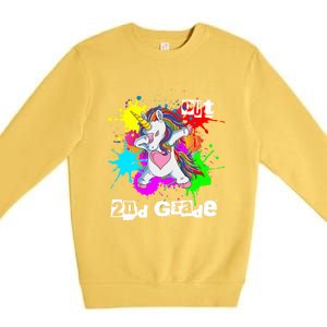 Out Second Grade Dabbing 2Nd Grade Graduation Unicorn Gift Premium Crewneck Sweatshirt