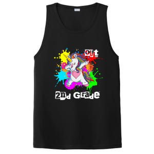 Out Second Grade Dabbing 2Nd Grade Graduation Unicorn Gift PosiCharge Competitor Tank