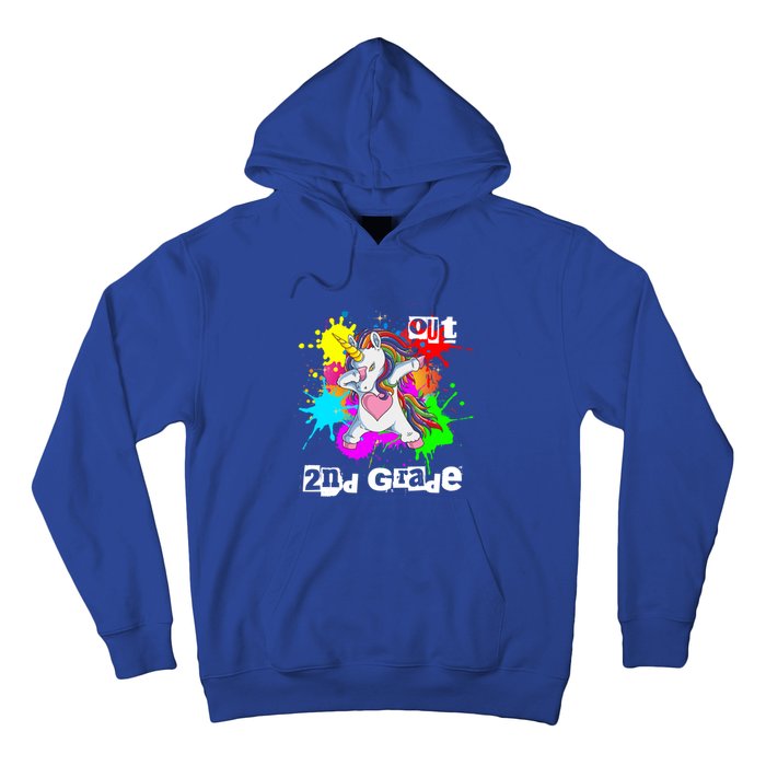 Out Second Grade Dabbing 2Nd Grade Graduation Unicorn Gift Hoodie