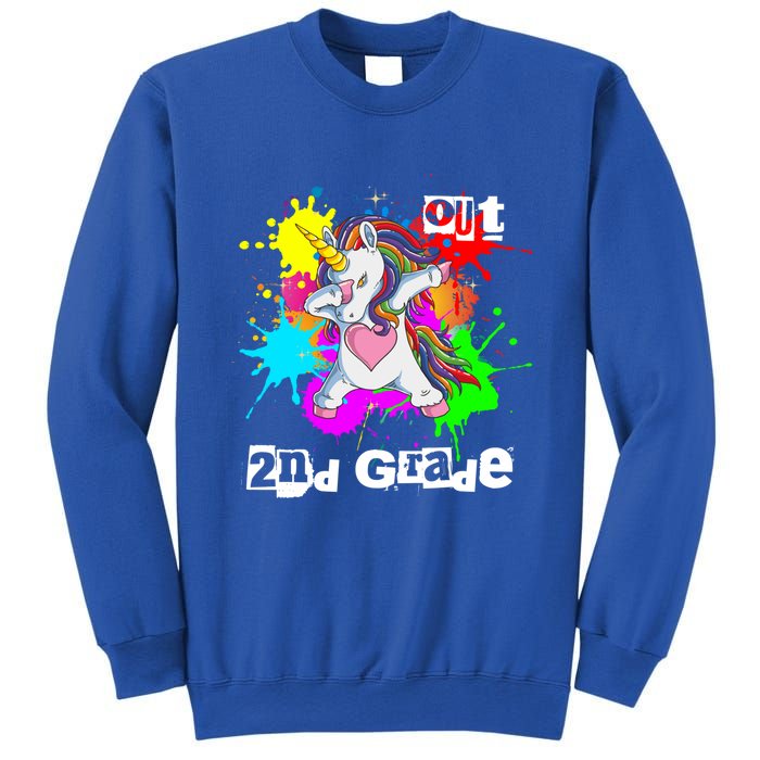 Out Second Grade Dabbing 2Nd Grade Graduation Unicorn Gift Sweatshirt