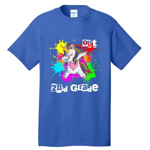 Out Second Grade Dabbing 2Nd Grade Graduation Unicorn Gift Tall T-Shirt