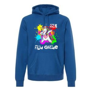 Out Second Grade Dabbing 2Nd Grade Graduation Unicorn Gift Premium Hoodie