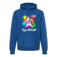 Out Second Grade Dabbing 2Nd Grade Graduation Unicorn Gift Premium Hoodie