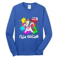 Out Second Grade Dabbing 2Nd Grade Graduation Unicorn Gift Tall Long Sleeve T-Shirt