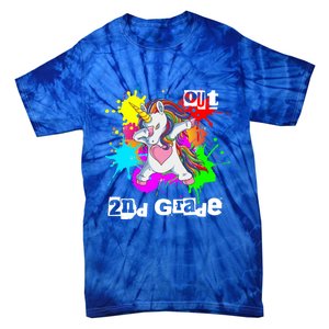 Out Second Grade Dabbing 2Nd Grade Graduation Unicorn Gift Tie-Dye T-Shirt