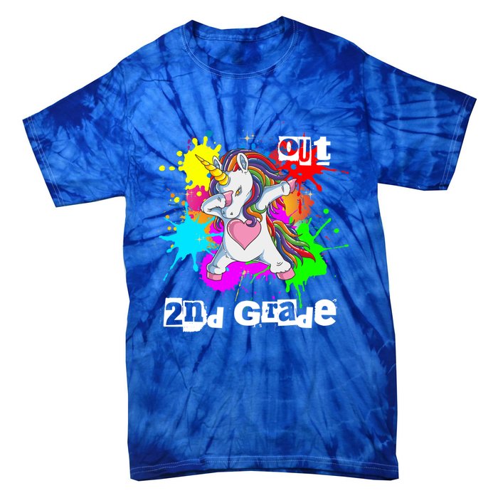 Out Second Grade Dabbing 2Nd Grade Graduation Unicorn Gift Tie-Dye T-Shirt