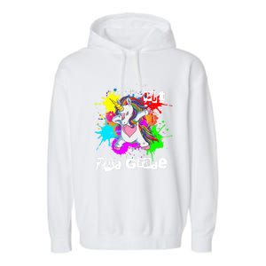 Out Second Grade Dabbing 2Nd Grade Graduation Unicorn Gift Garment-Dyed Fleece Hoodie