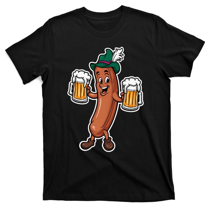 Oktoberfest Sausage Germany Lederhosen Bier Beer T-Shirt