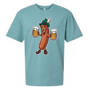 Oktoberfest Sausage Germany Lederhosen Bier Beer Sueded Cloud Jersey T-Shirt