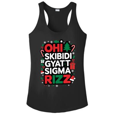 Ohio S.K.I.B.I.D.I Gyatt Sigma Rizz Gen Alpha Xmas Christmas Party Ladies PosiCharge Competitor Racerback Tank