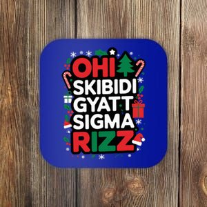 Ohio S.K.I.B.I.D.I Gyatt Sigma Rizz Gen Alpha Xmas Christmas Party Coaster