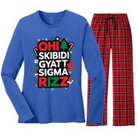 Ohio S.K.I.B.I.D.I Gyatt Sigma Rizz Gen Alpha Xmas Christmas Party Women's Long Sleeve Flannel Pajama Set 