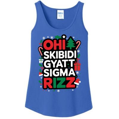 Ohio S.K.I.B.I.D.I Gyatt Sigma Rizz Gen Alpha Xmas Christmas Party Ladies Essential Tank