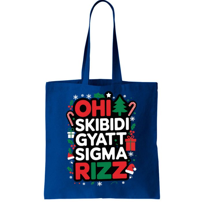 Ohio S.K.I.B.I.D.I Gyatt Sigma Rizz Gen Alpha Xmas Christmas Party Tote Bag