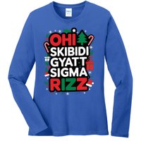 Ohio S.K.I.B.I.D.I Gyatt Sigma Rizz Gen Alpha Xmas Christmas Party Ladies Long Sleeve Shirt