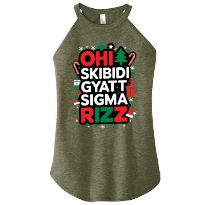 Ohio S.K.I.B.I.D.I Gyatt Sigma Rizz Gen Alpha Xmas Christmas Party Women's Perfect Tri Rocker Tank