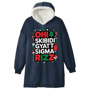 Ohio S.K.I.B.I.D.I Gyatt Sigma Rizz Gen Alpha Xmas Christmas Party Hooded Wearable Blanket