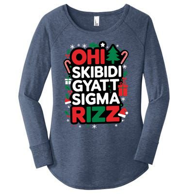 Ohio S.K.I.B.I.D.I Gyatt Sigma Rizz Gen Alpha Xmas Christmas Party Women's Perfect Tri Tunic Long Sleeve Shirt