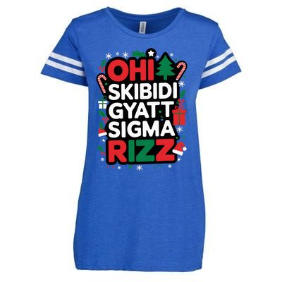 Ohio S.K.I.B.I.D.I Gyatt Sigma Rizz Gen Alpha Xmas Christmas Party Enza Ladies Jersey Football T-Shirt