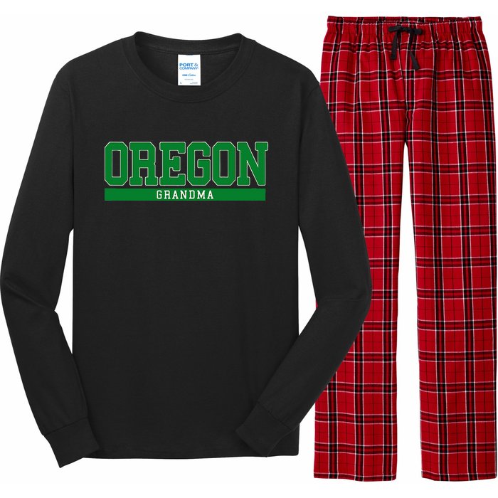 Oregon State Grandma Sports Long Sleeve Pajama Set