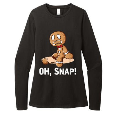 Oh Snap Gingerbread Cookie Man Broken Leg Womens CVC Long Sleeve Shirt