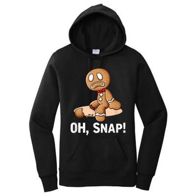 Oh Snap Gingerbread Cookie Man Broken Leg Women's Pullover Hoodie