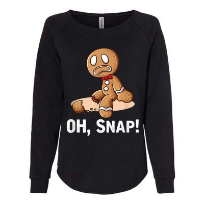 Oh Snap Gingerbread Cookie Man Broken Leg Womens California Wash Sweatshirt