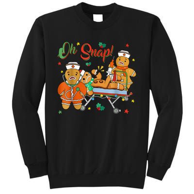 Oh Snap Gingerbread Nurse Funny Nursing Christmas Holiday Sweatshirt