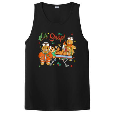 Oh Snap Gingerbread Nurse Funny Nursing Christmas Holiday PosiCharge Competitor Tank