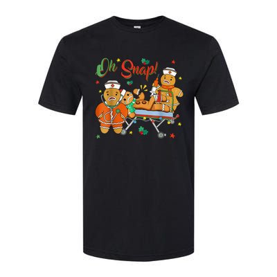 Oh Snap Gingerbread Nurse Funny Nursing Christmas Holiday Softstyle CVC T-Shirt