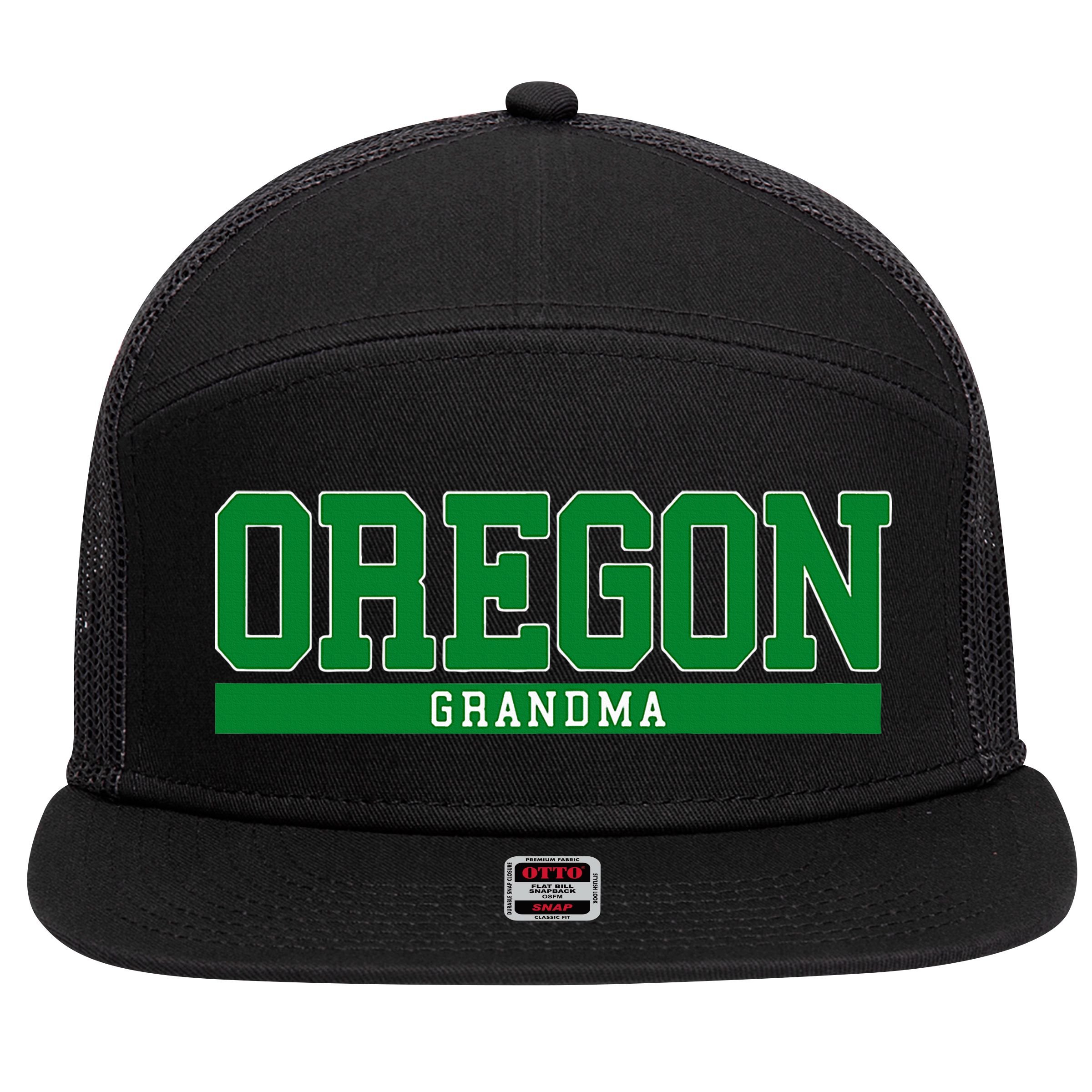 Oregon State Grandma Sports 7 Panel Mesh Trucker Snapback Hat