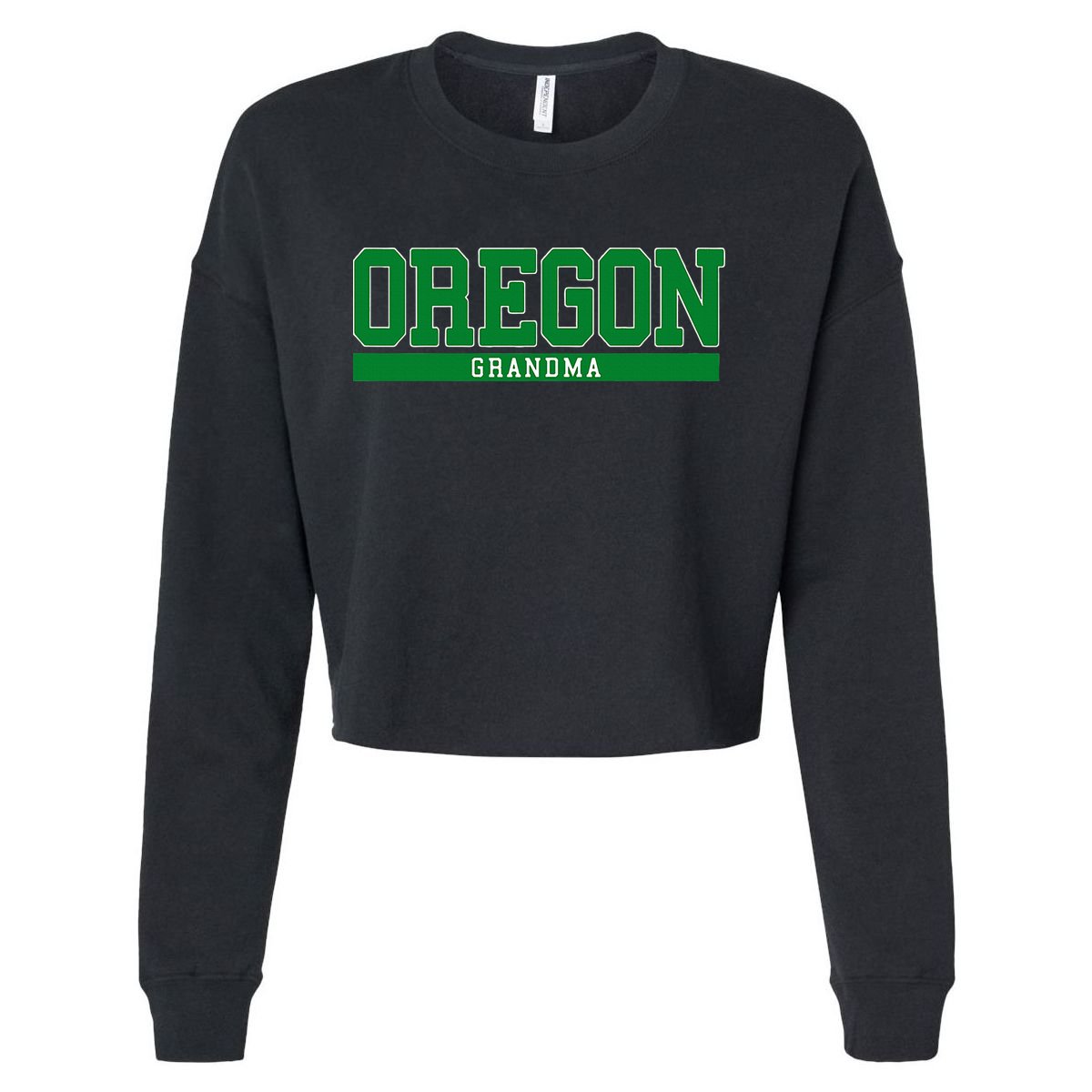 Oregon State Grandma Sports Cropped Pullover Crew