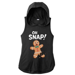 Oh Snap Gingerbread Man Adult Costume Ladies PosiCharge Tri-Blend Wicking Draft Hoodie Tank