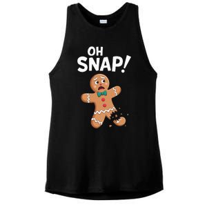 Oh Snap Gingerbread Man Adult Costume Ladies PosiCharge Tri-Blend Wicking Tank