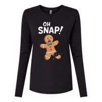 Oh Snap Gingerbread Man Adult Costume Womens Cotton Relaxed Long Sleeve T-Shirt