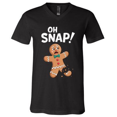 Oh Snap Gingerbread Man Adult Costume V-Neck T-Shirt