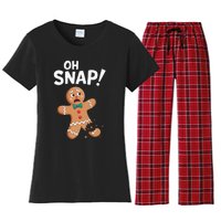 Oh Snap Gingerbread Man Adult Costume Women's Flannel Pajama Set