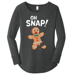 Oh Snap Gingerbread Man Adult Costume Women's Perfect Tri Tunic Long Sleeve Shirt