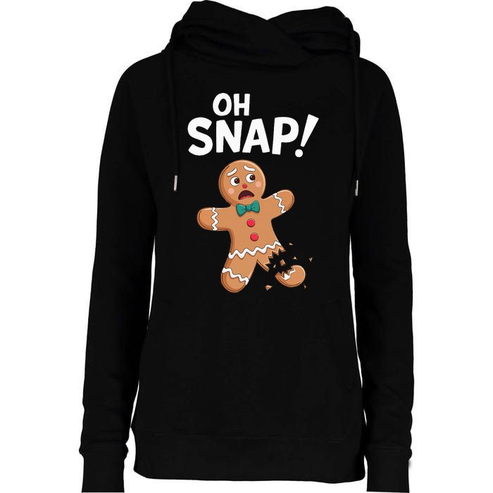 Oh Snap Gingerbread Man Adult Costume Womens Funnel Neck Pullover Hood