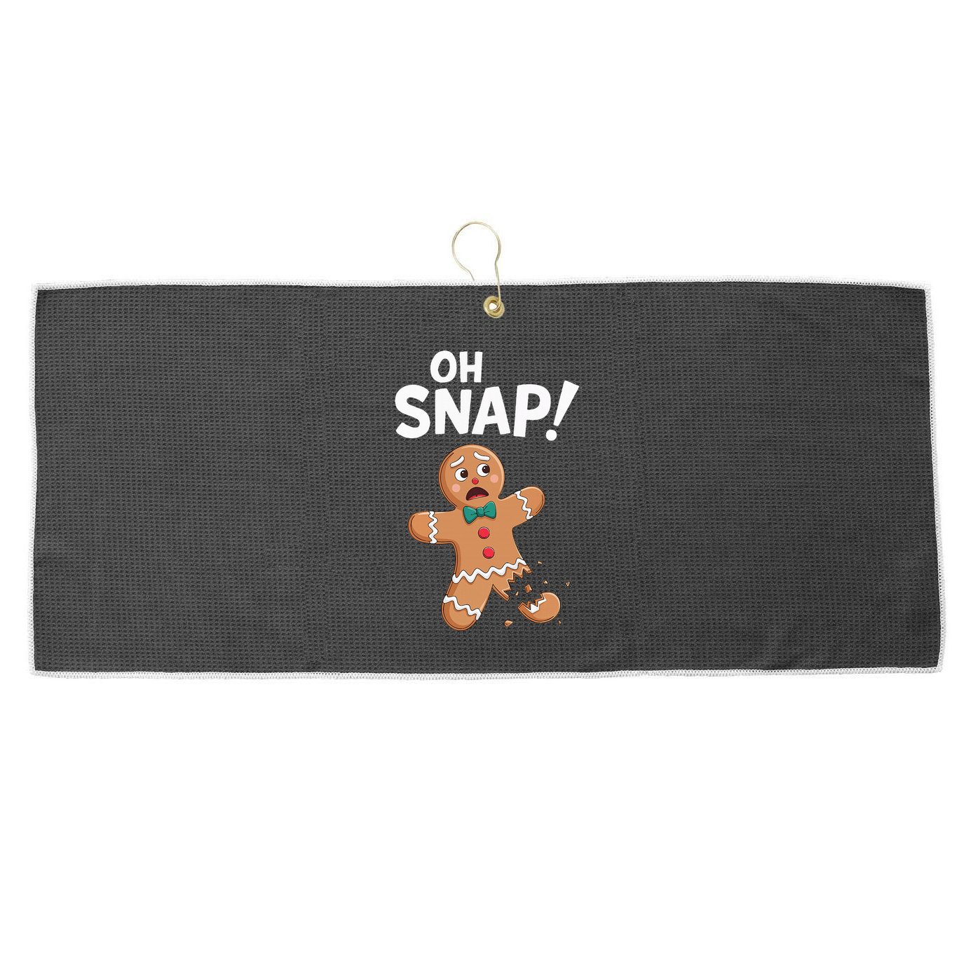 Oh Snap Gingerbread Man Adult Costume Large Microfiber Waffle Golf Towel