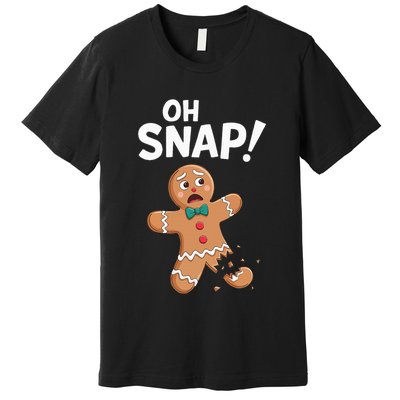 Oh Snap Gingerbread Man Adult Costume Premium T-Shirt